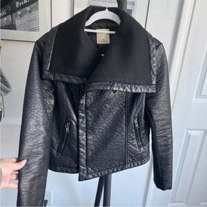 Urban Outfitters -Pins And Needles Vegan Leather Asymmetrical Moto Jacket, M